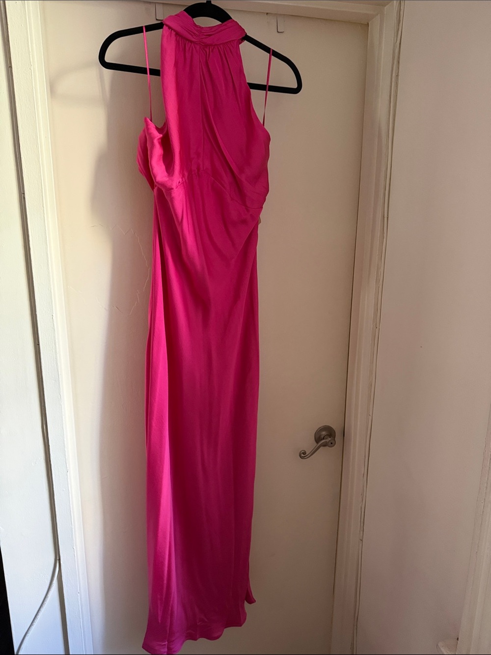 Bardot Hot Pink Halter Maxi Dress